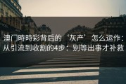 澳门時時彩背后的‘灰产’怎么运作：从引流到收割的4步：别等出事才补救