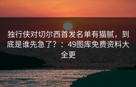 独行侠对切尔西首发名单有猫腻，到底是谁先急了？：49图库免费资料大全更