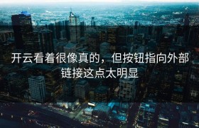 开云看着很像真的，但按钮指向外部链接这点太明显