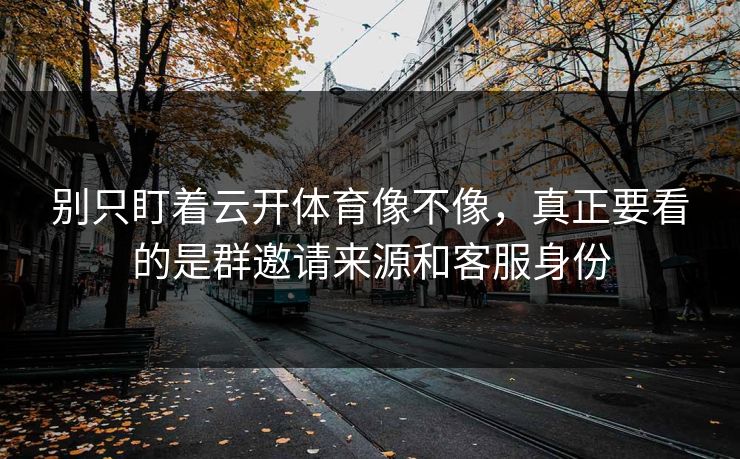 别只盯着云开体育像不像,真正要看的是群邀请来源和客服身份 别只盯着云开体育像不像,真正要看的是群邀请来源和客服身份